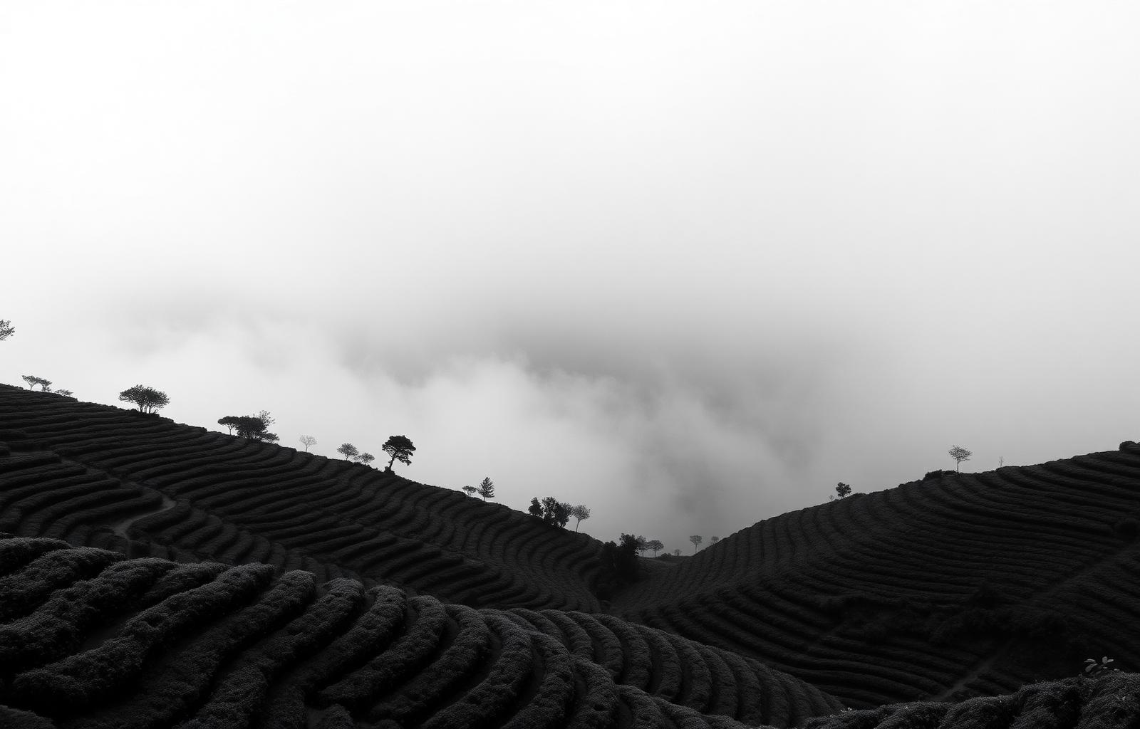 Misty Darjeeling hills